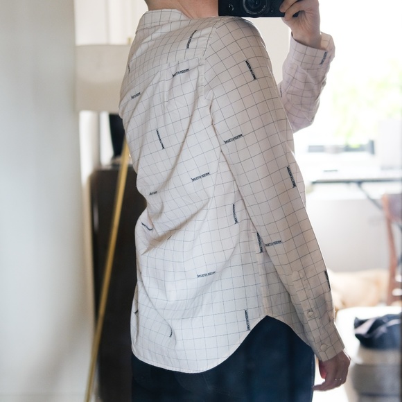 Maison Kitsuné Crosshatched Button Down - Picture 7 of 8